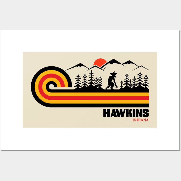 Visit Hawkins Retro 70s Vibe Wall Art by WMKDesign